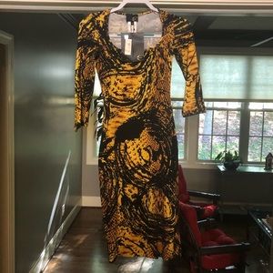 Just Cavalli gold and black dress